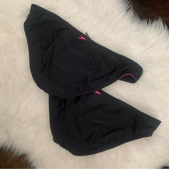 Women’s Speedo PowerFlex Hipster solid black bikini bottom (only) - Picture 2 of 6